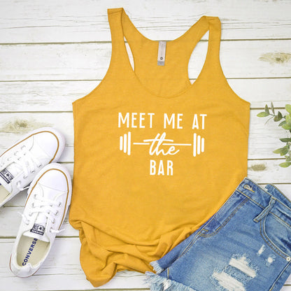 "Meet Me at the Bar" Women's Racerback Workout Tank