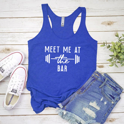 "Meet Me at the Bar" Women's Racerback Workout Tank