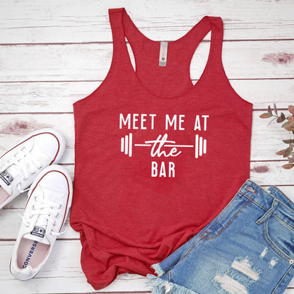 "Meet Me at the Bar" Women's Racerback Workout Tank