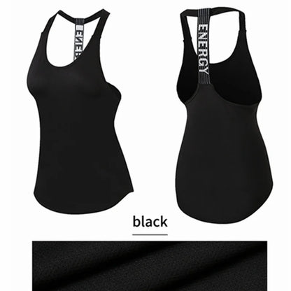 Black Sleeveless Yoga Top