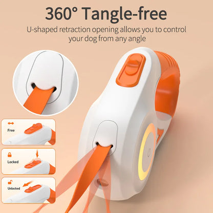 LED Retractable Dog Leash