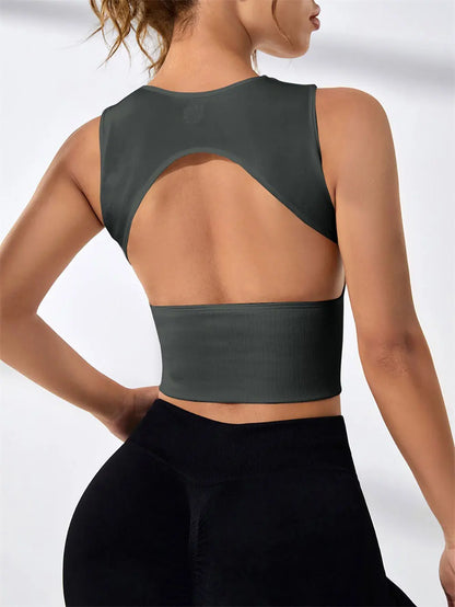 Women's Backless Crop Tank Top