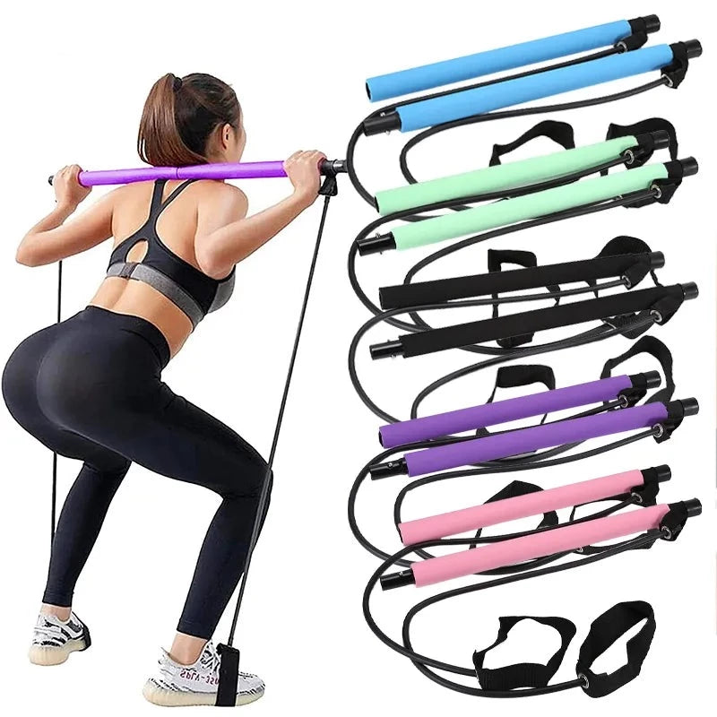 Multifunctional Pilates Bar Fitness Yoga Elastic Rope