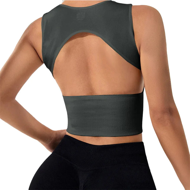 Women's Backless Crop Tank Top