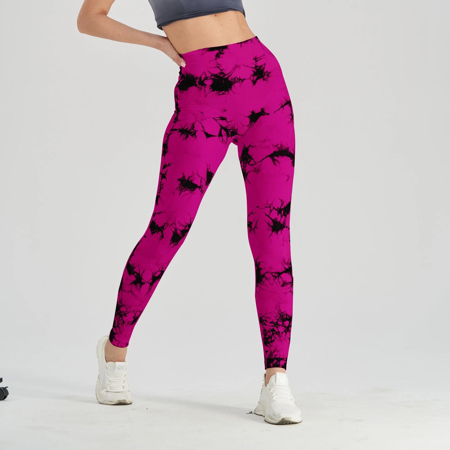 Seamless Tie Dye Scrunch Yoga Leggings