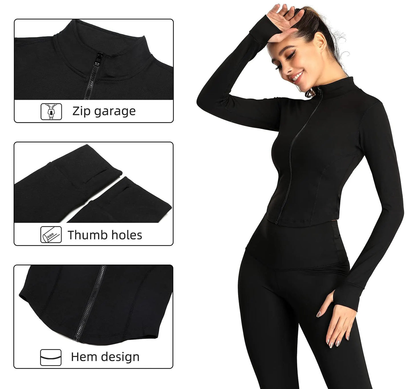 Slim Fit Yoga Crop Jacket